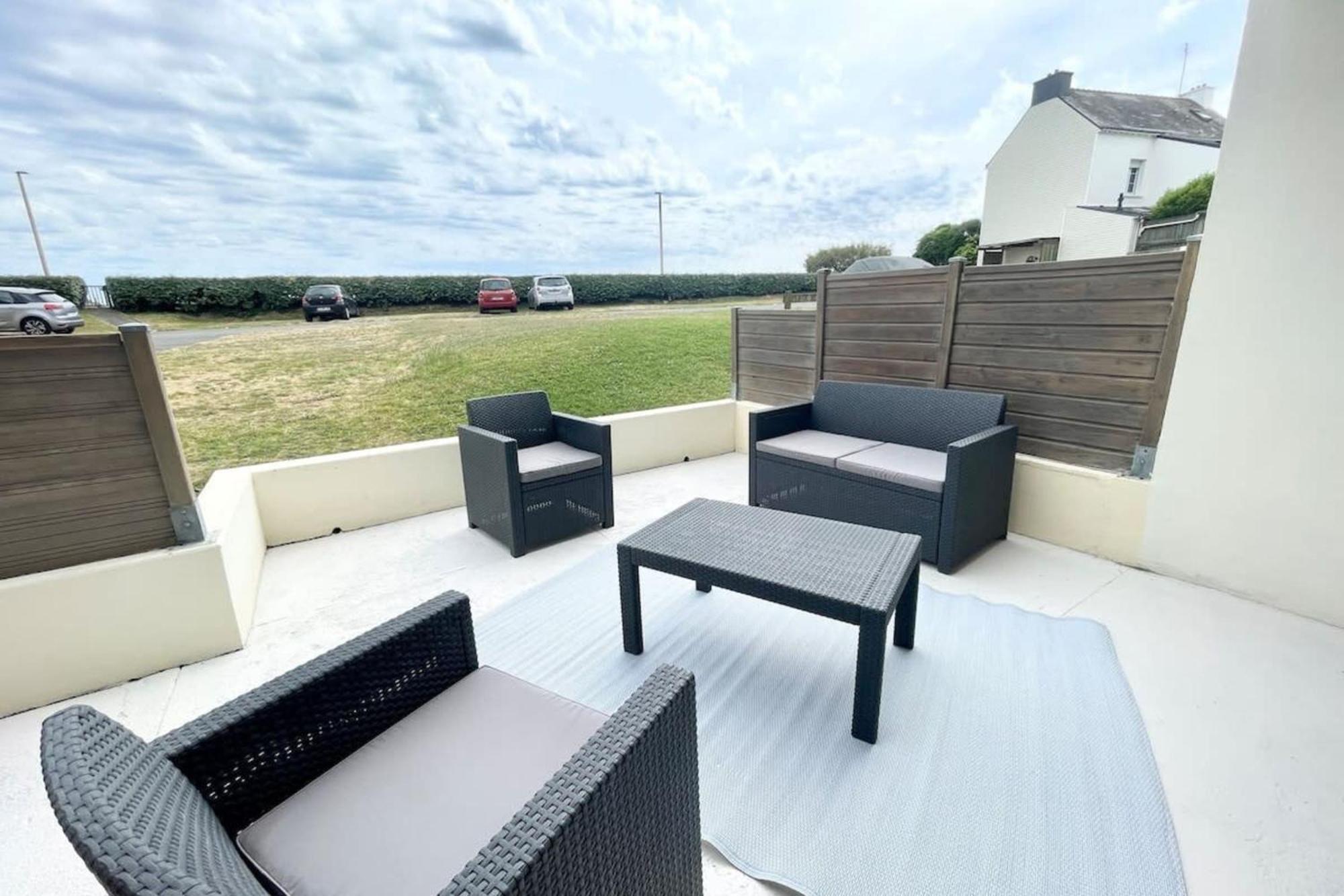 T3 Neuf Archi Cocooning Terrasse Face A La Mer Ploemeur Dış mekan fotoğraf